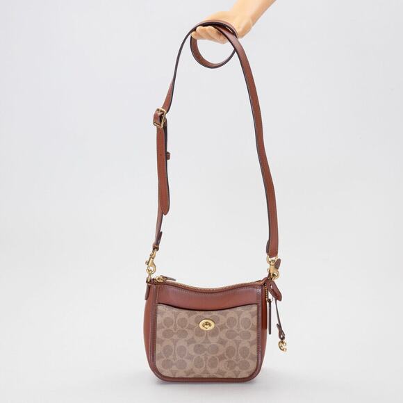 COACH Chaise Crossbody 19 Tan/Rust (Pre-owned/as pictured)
